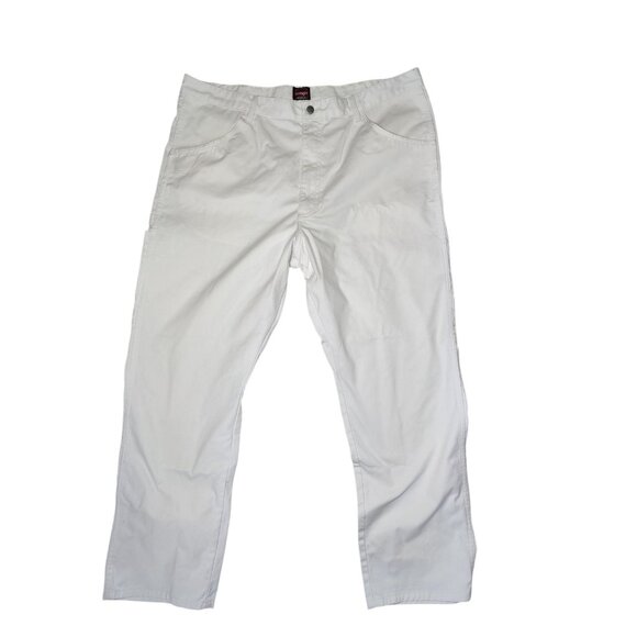 Wrangler Workwear White Carpenter Cargo Straight Leg Pants 42x32 NWOT - Picture 1 of 5